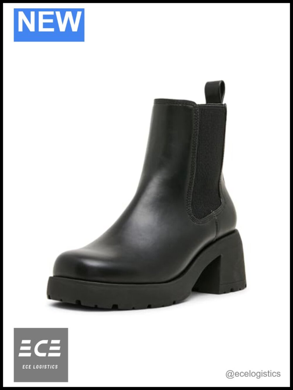 Steve Madden Bevie Faux Leather Platform Ankle Bootie Block Heel
